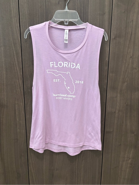 Bella Canvas Tops - Burn Boot Camp Fort Myers Florida Graphic Workout Tank - Light Lilac - Medium